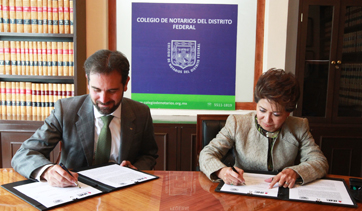  Firma INE Convenio de colaboracin con el Colegio de Notarios del Distrito Federal.